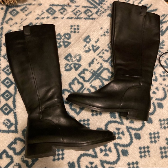 Cole Haan Black Riding Knee Boots 9 - Picture 2 of 6